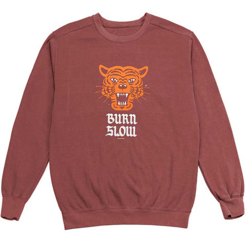 Burn Slow Entertainment crew sweatshirt - Sketchy Tiger