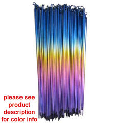 USA Spokes titanium spoke - rainbow (blue / gold / purple)