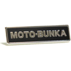 Moto-Bunka Text logo pin badge
