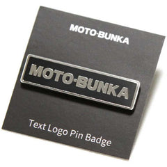 Moto-Bunka Text logo pin badge