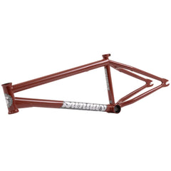 Sunday Silvawave frame - gloss dark brick red w/ brick stickers