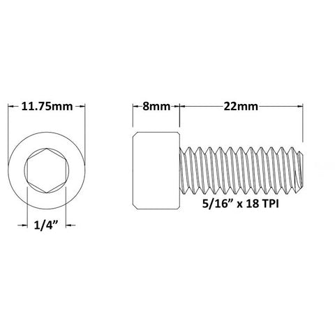 Profile cromoly stem bolt