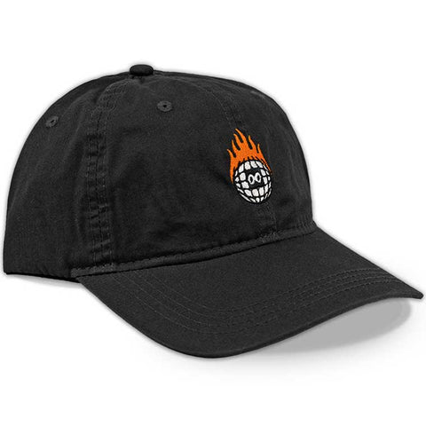 Burn Slow Entertainment Globe Logo dad hat