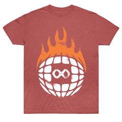 Burn Slow Entertainment t-shirt - Globe Stencil