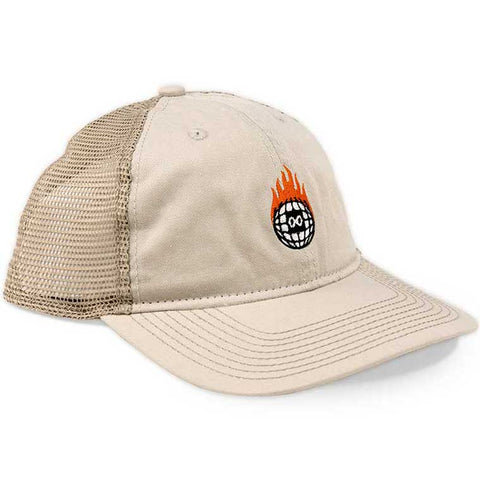 Burn Slow Entertainment Globe Logo mesh hat